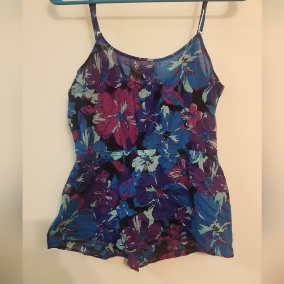 Kirra Pac Sun Floral Ruffle Spaghetti Strap Tank - Picture 3 of 4